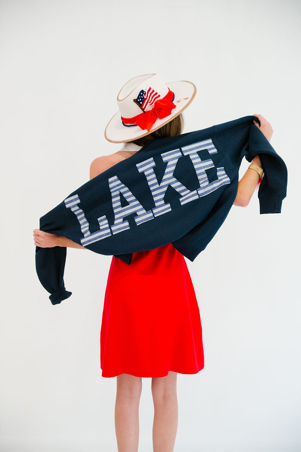 LAKE STRIPED NAVY PULLOVER PULLOVER Judith March SMALL