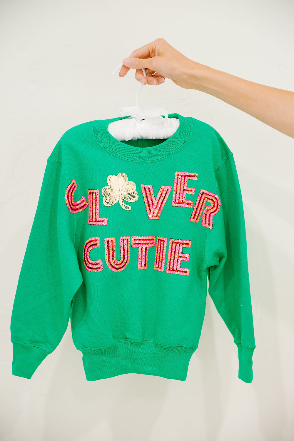 *MINI KIDS CLOVER CUTIE GREEN PULLOVER - XS (2-4) PULLOVER Judith March