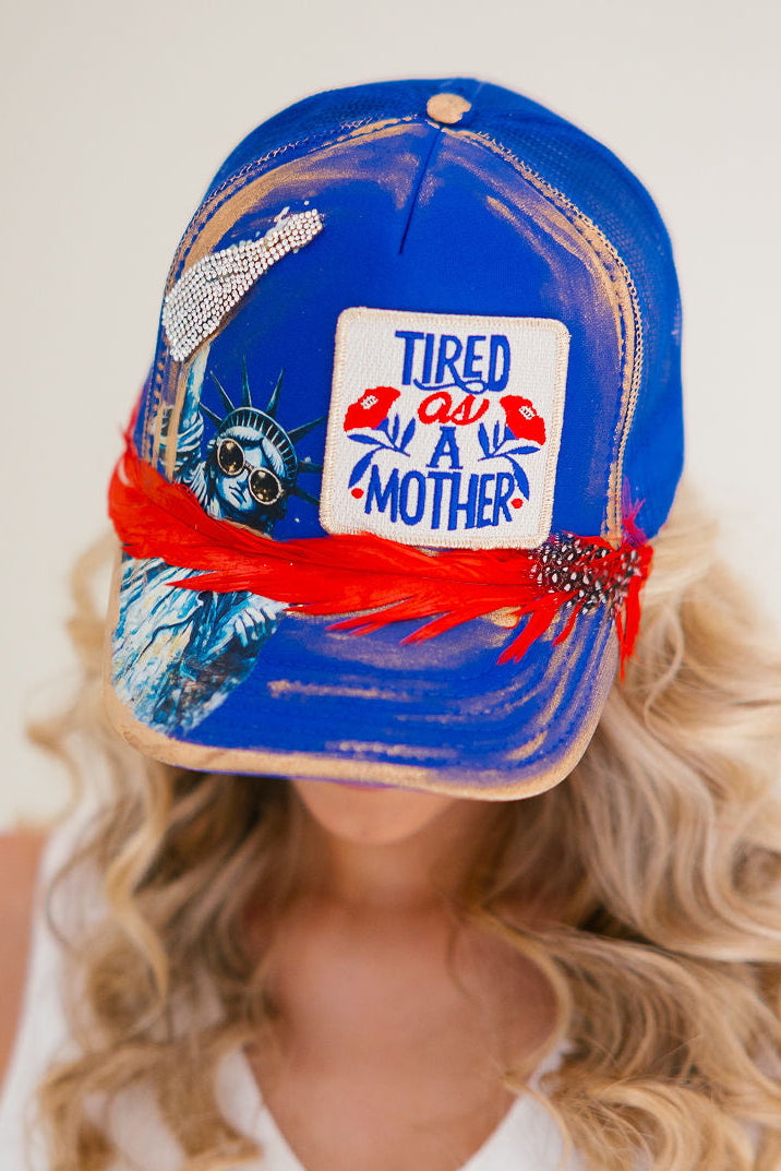 TIRED AS A MOTHER USA ROYAL TRUCKER HAT HAT Judith March