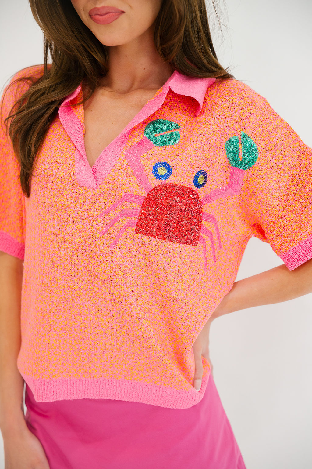 CRAB PATCH SWEATER TOP SWEATER Judith March