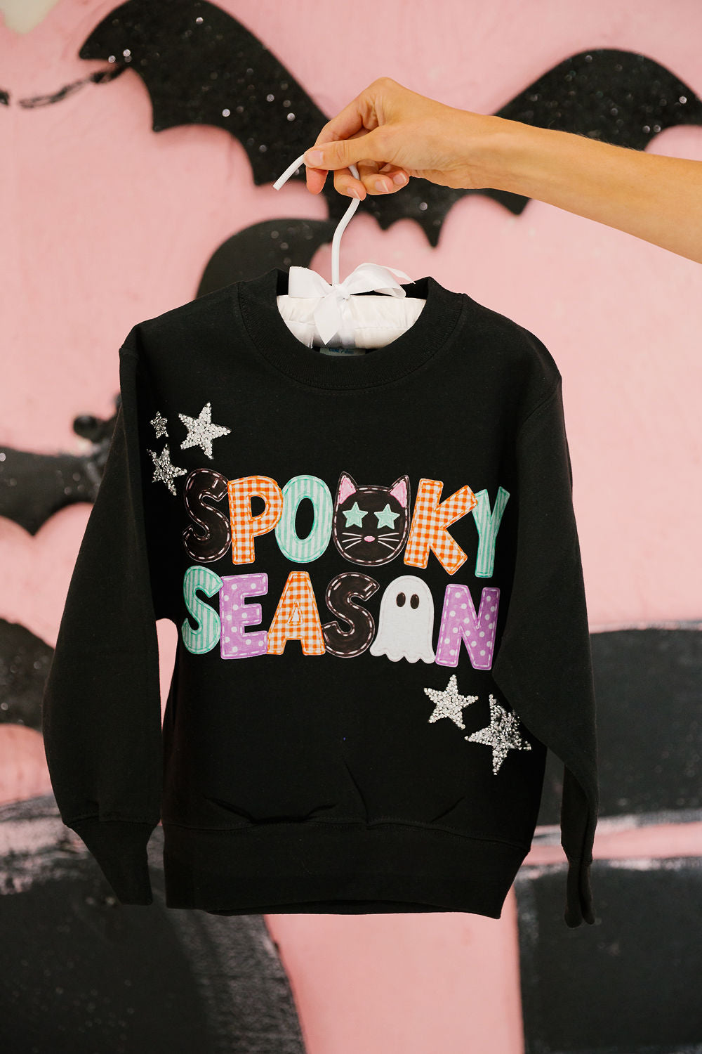 MINI KIDS SPOOKY SEASON BLACK PULLOVER PULLOVER Judith March