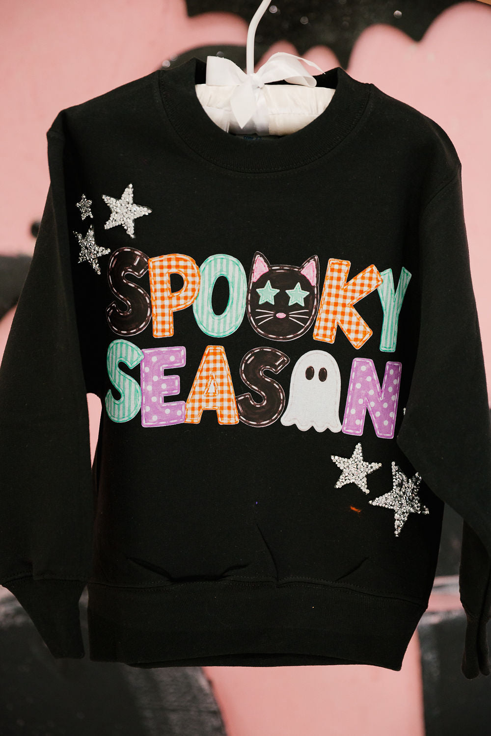 MINI KIDS SPOOKY SEASON BLACK PULLOVER PULLOVER Judith March