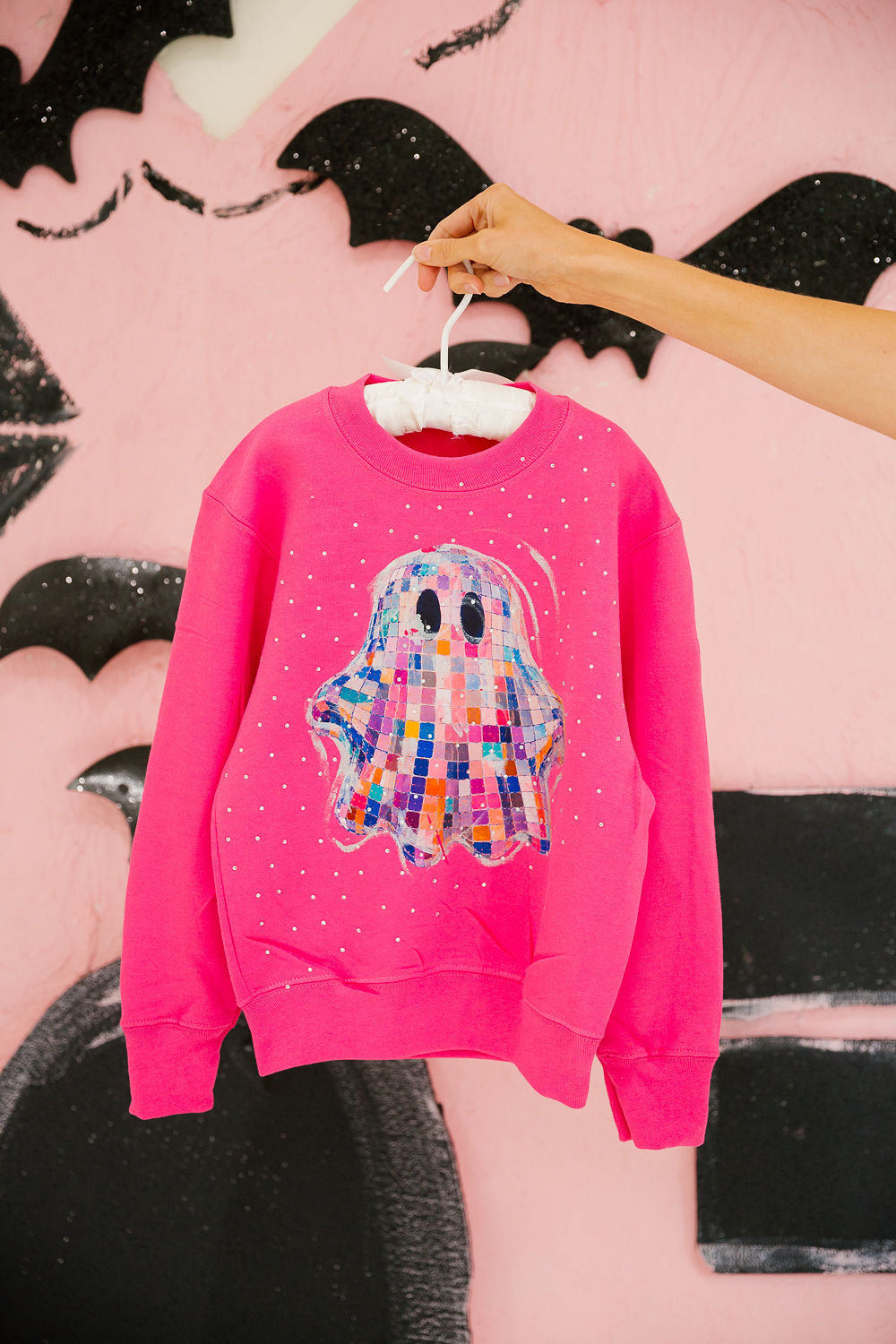MINI KIDS DISCO GHOST PINK PULLOVER PULLOVER Judith March