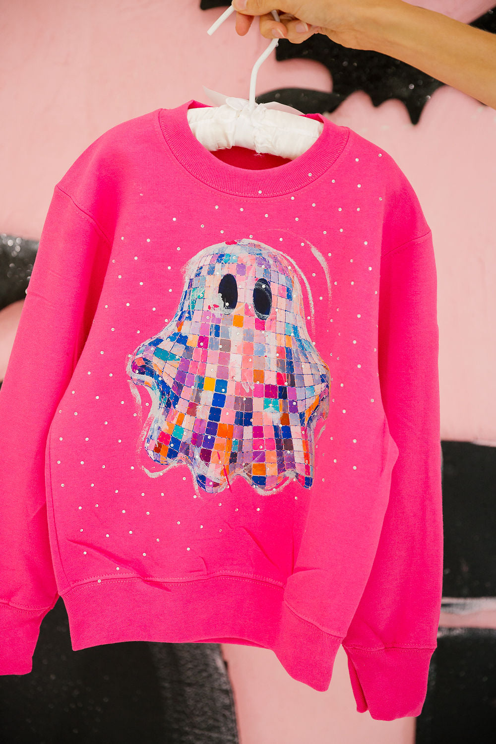 MINI KIDS DISCO GHOST PINK PULLOVER PULLOVER Judith March
