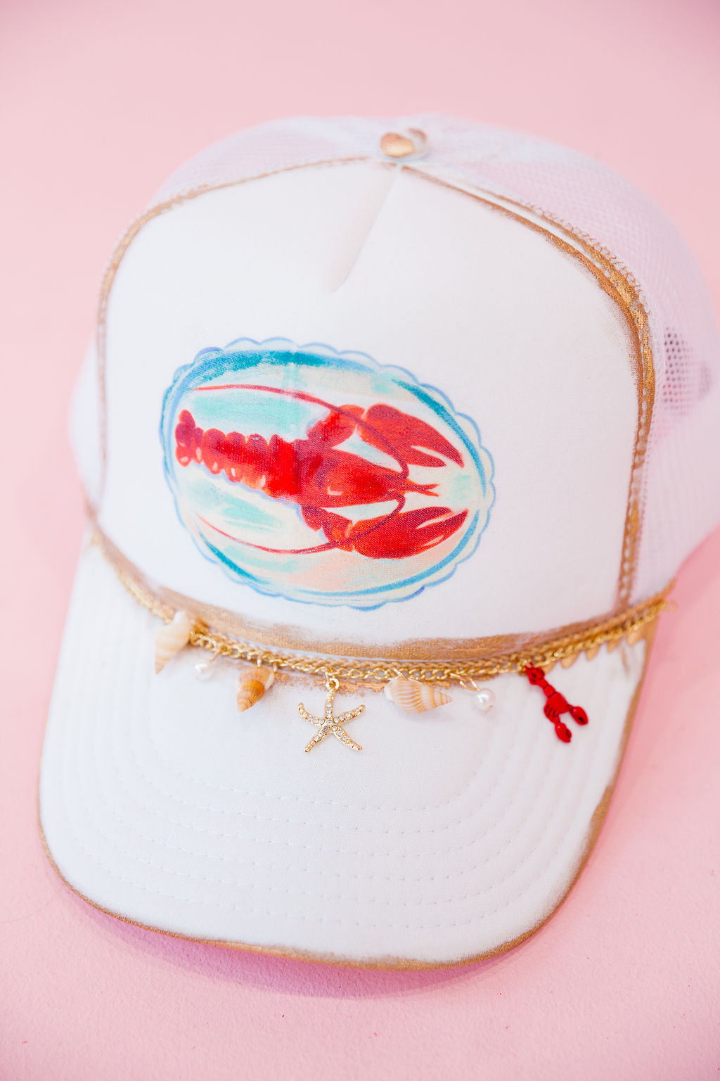LOBSTER CHARMS TRUCKER HAT TRUCKER HAT Judith March