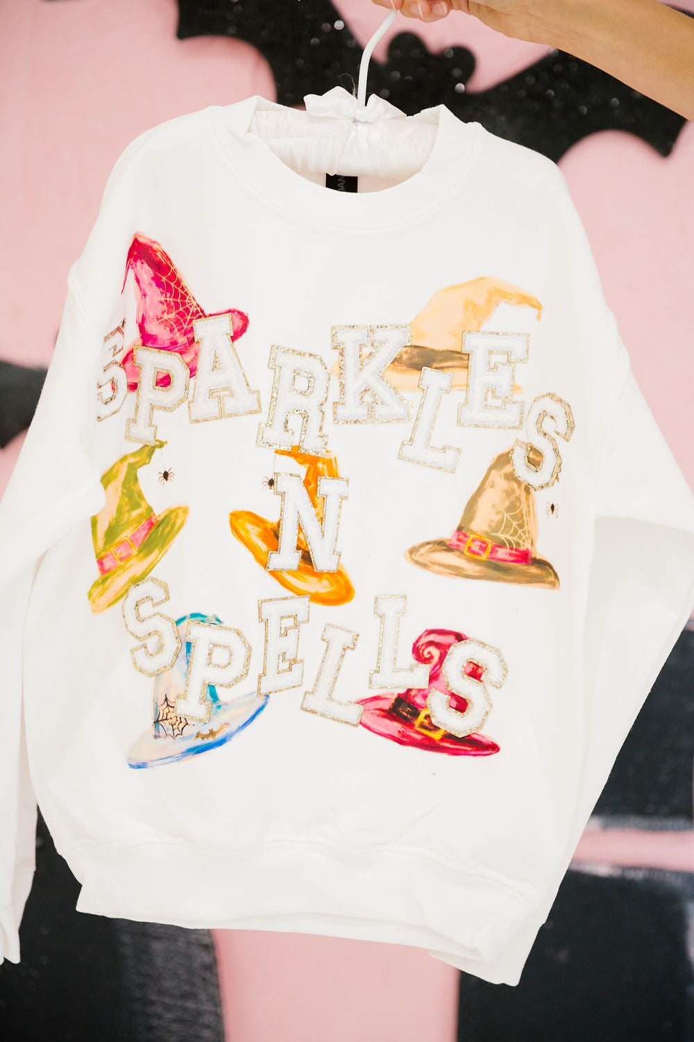 MINI KIDS SPARKLE N SPELLS WHITE PULLOVER PULLOVER Judith March