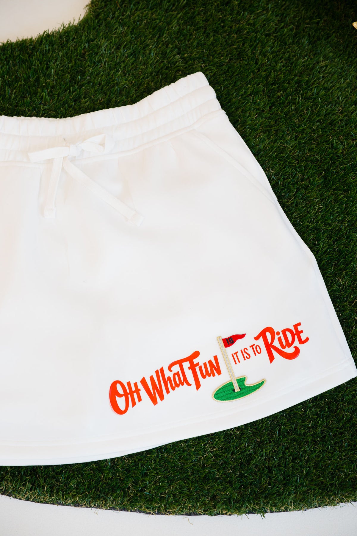 OH WHAT FUN 18TH HOLE WHITE ATHLETIC SKIRT SKIRT Judith March