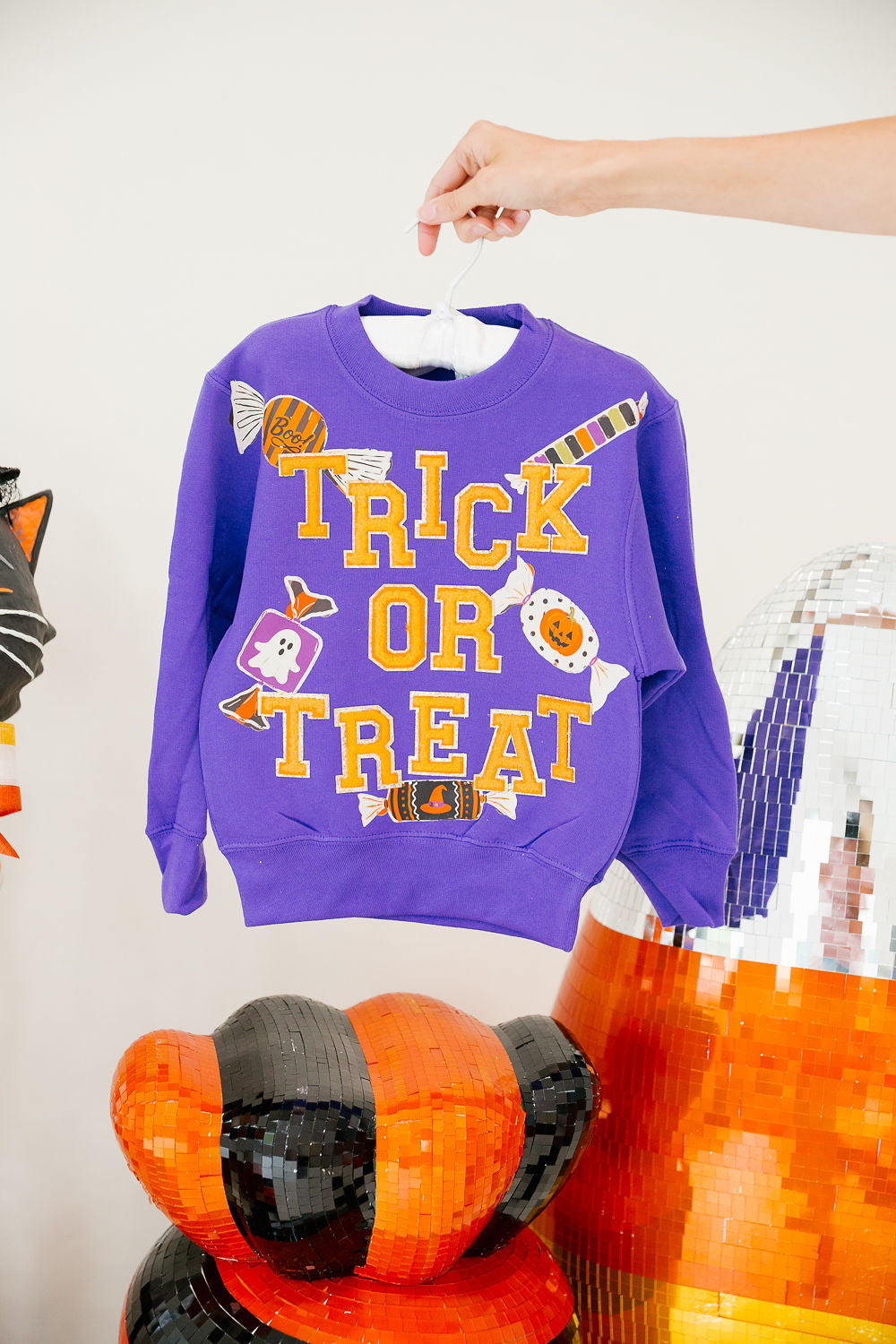 MINI KIDS TRICK OR TREAT PURPLE PULLOVER PULLOVER Judith March