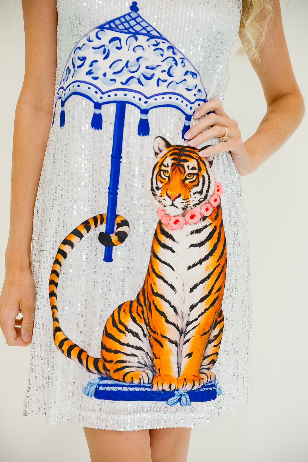 sequin tiger dress COASTAL SILVER – Judith March Moments Free People - Bluebell perfect for game days Size:1/EA - 6