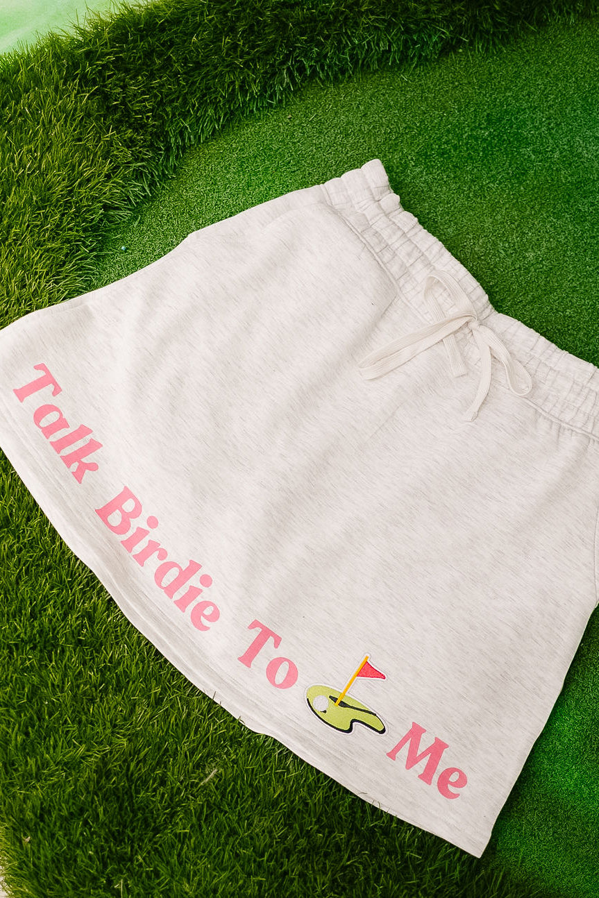 TALK BIRDIE TO ME GREY TENNIS SKIRT SKIRT Judith March
