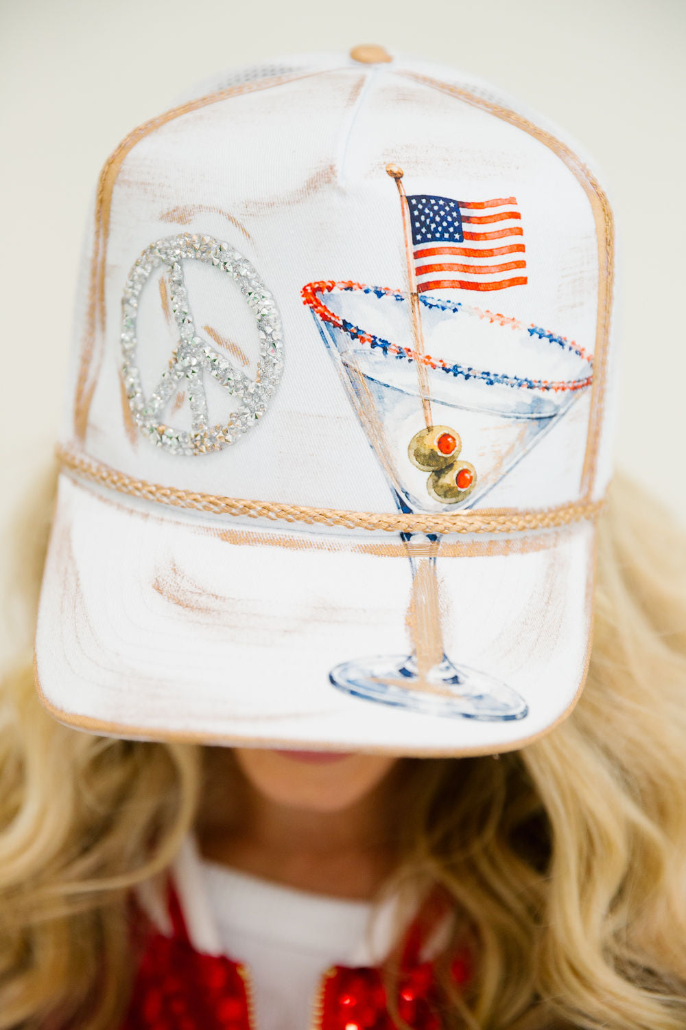 FREEDOM COCKTAIL WHITE STRUCTURED HAT HAT Judith March