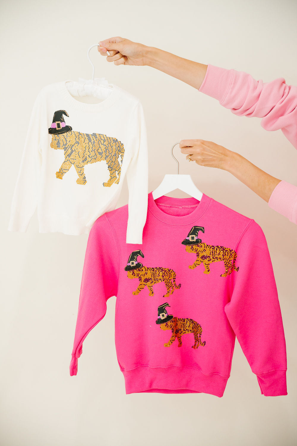 MINI KIDS WILD CATS PINK PULLOVER PULLOVER Judith March