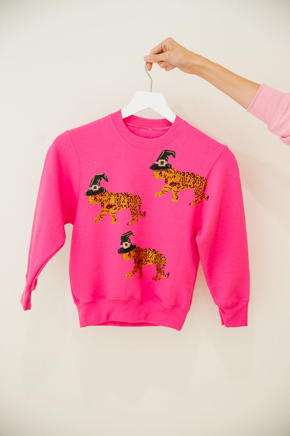 MINI KIDS WILD CATS PINK PULLOVER PULLOVER Judith March