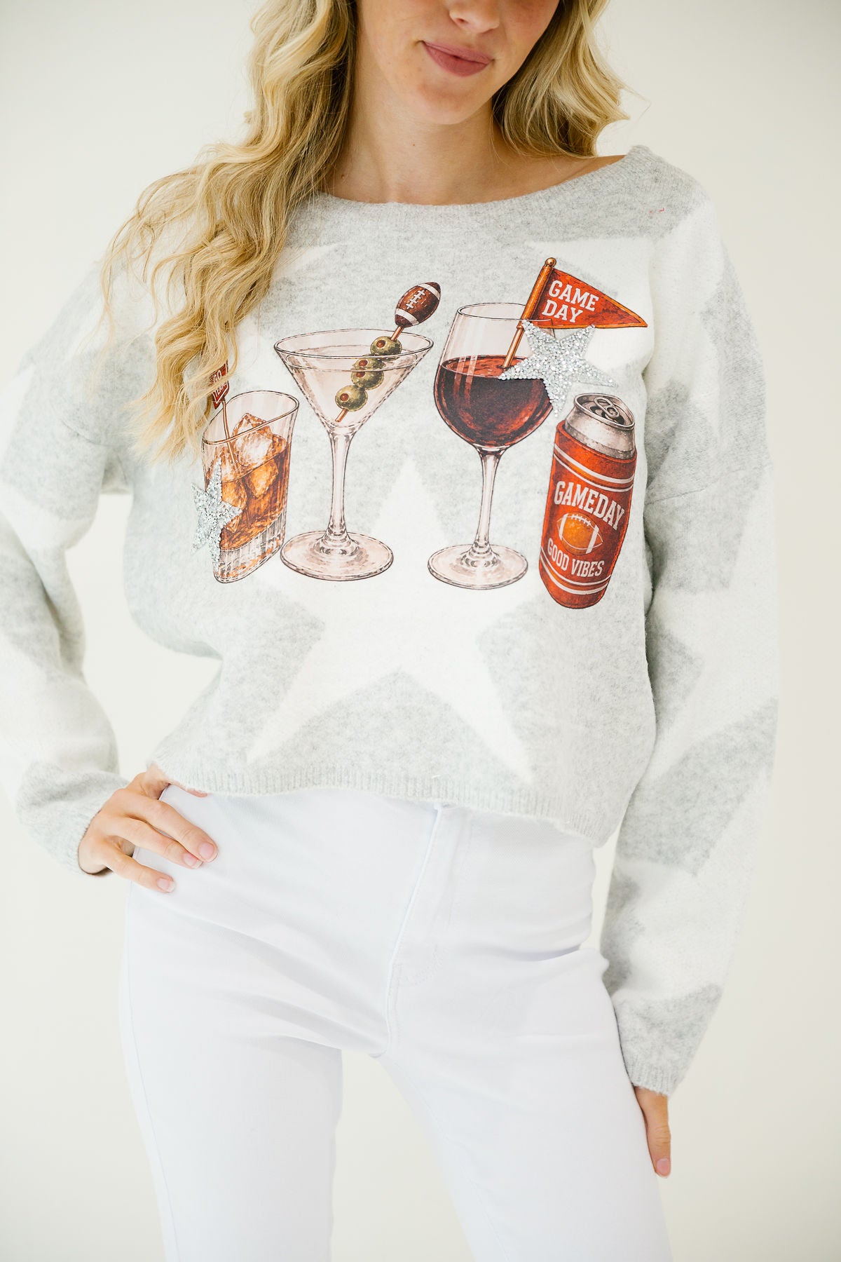 COCKTAILS & KICKOFF STAR SWEATERS SWEATER Judith March