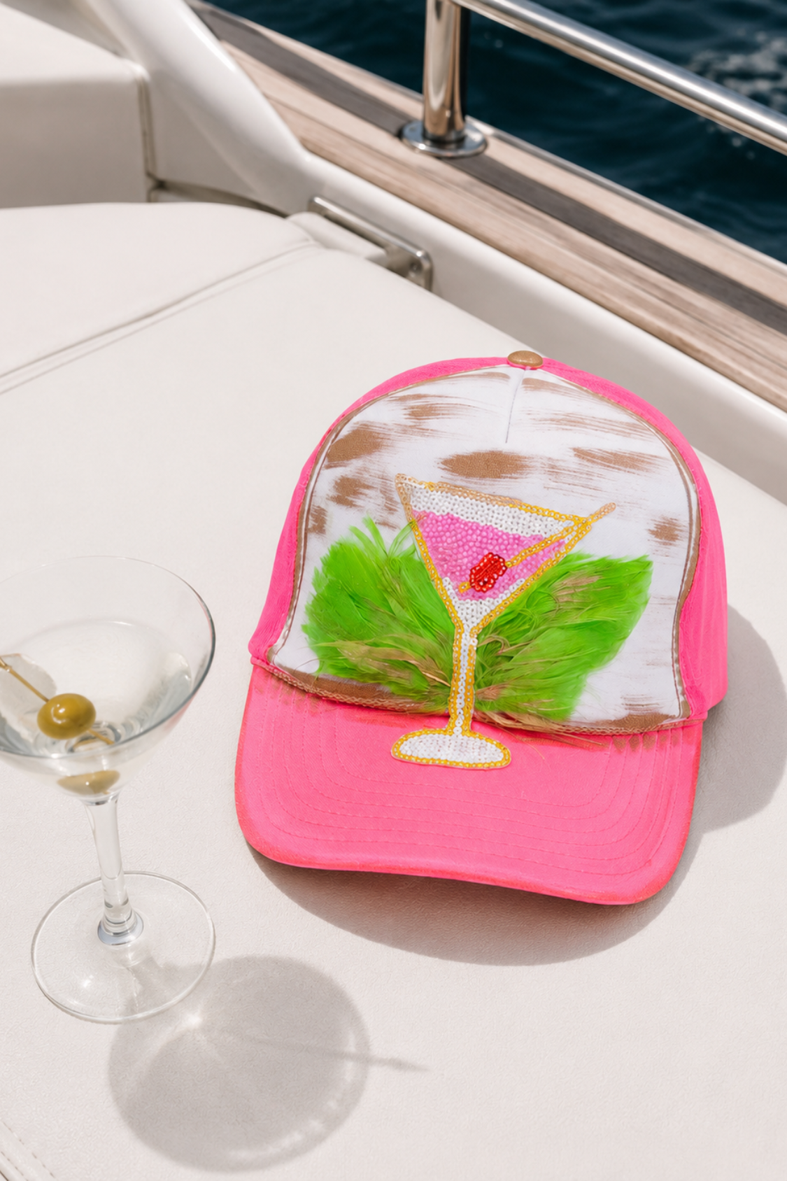 MARTINI PARADISE PINK TRUCKER HAT HAT Judith March