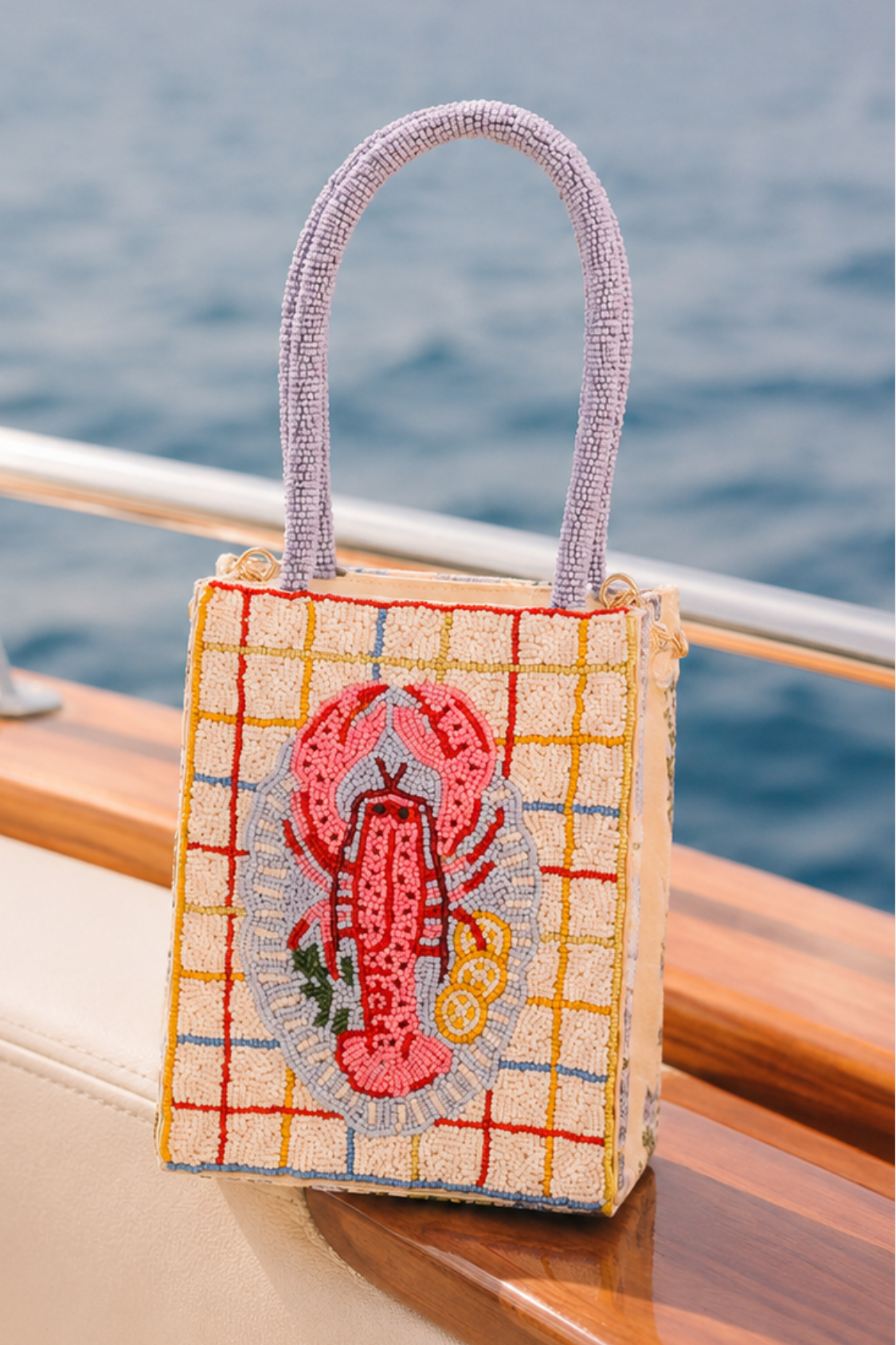 HYDRANGEA HARBOR BEADED PURSE PURSE Judith March