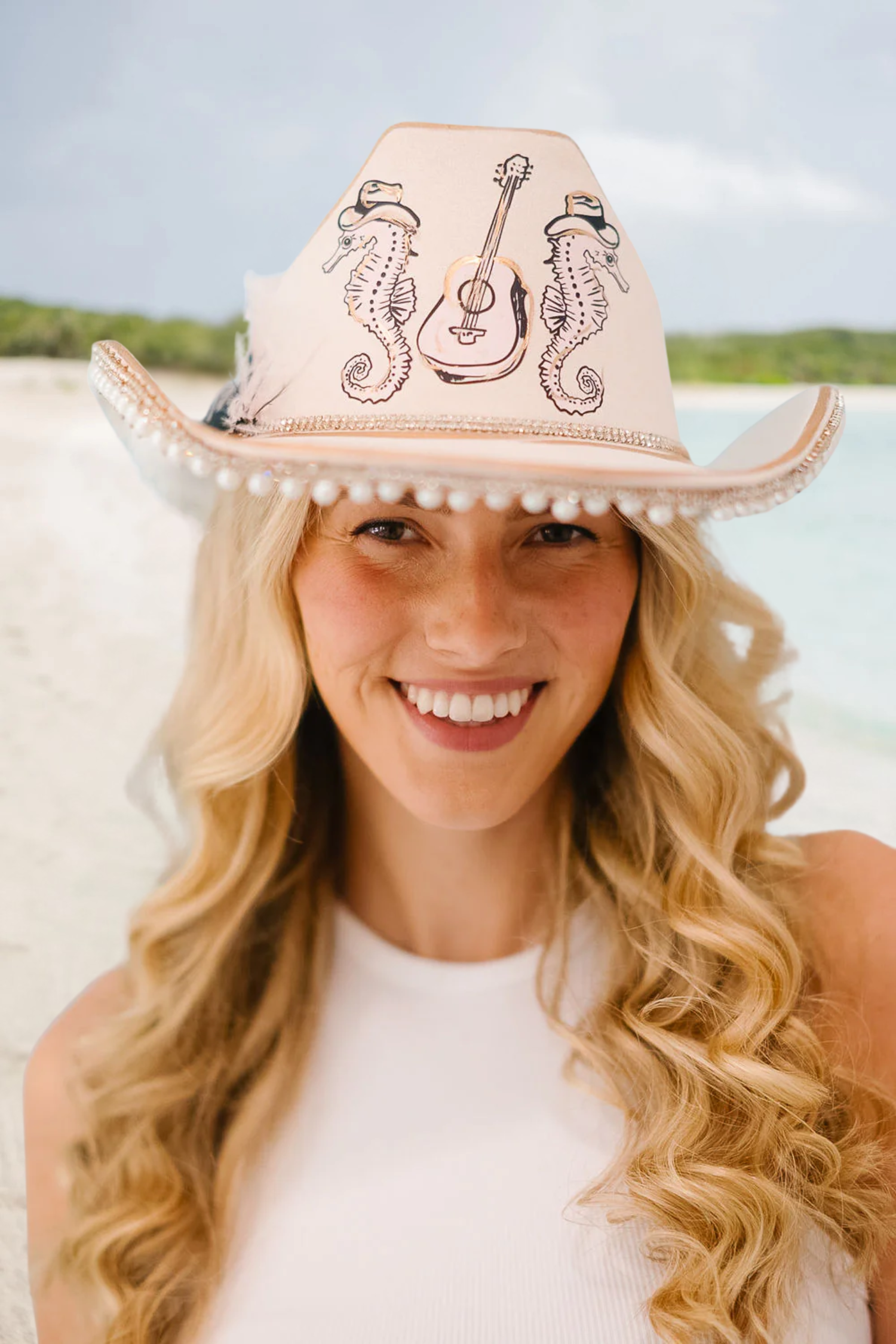 SEASIDE SERENADE PEARL RANCHER HAT HAT Judith March