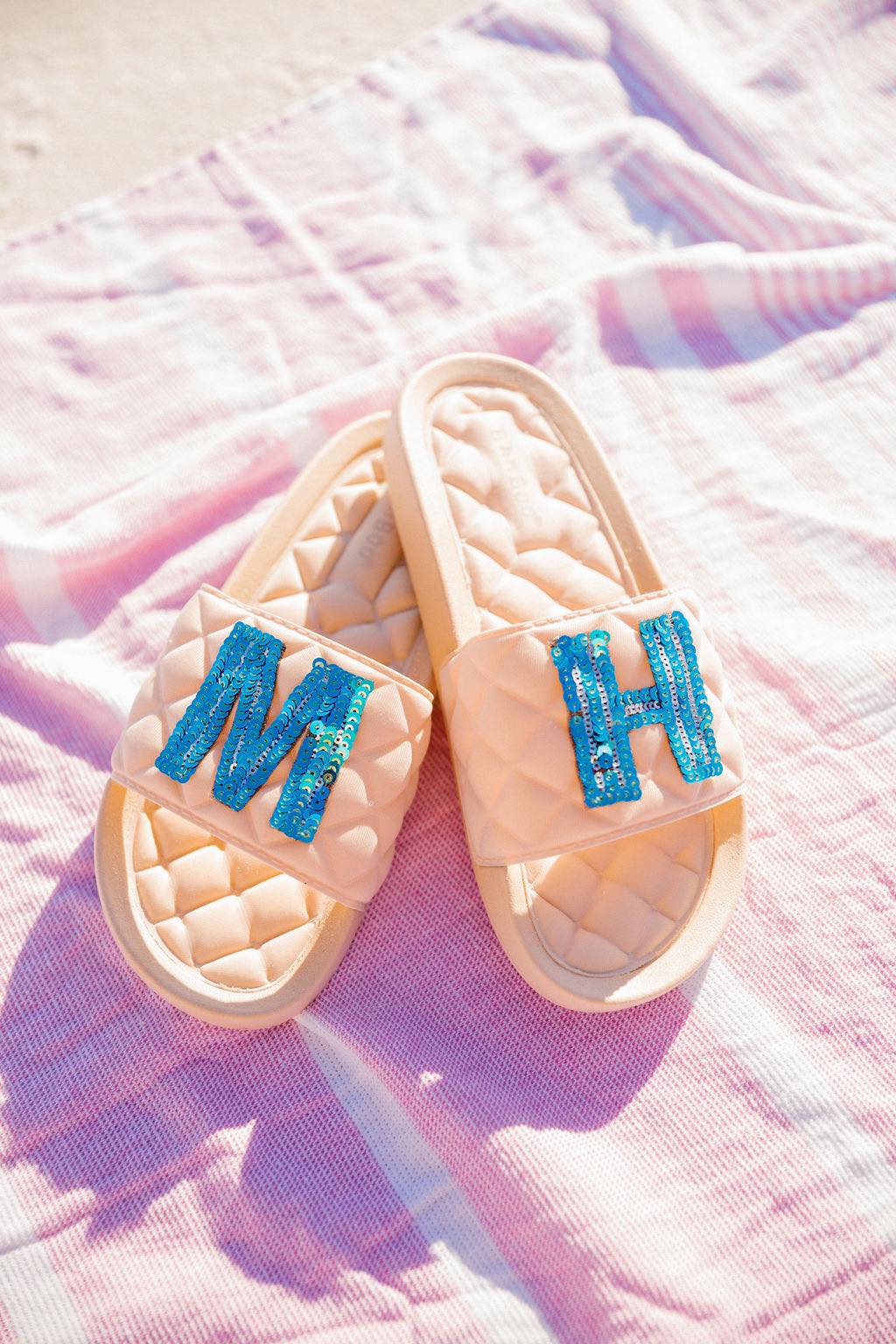 CUSTOM POOL SLIDES SHOES Judith March