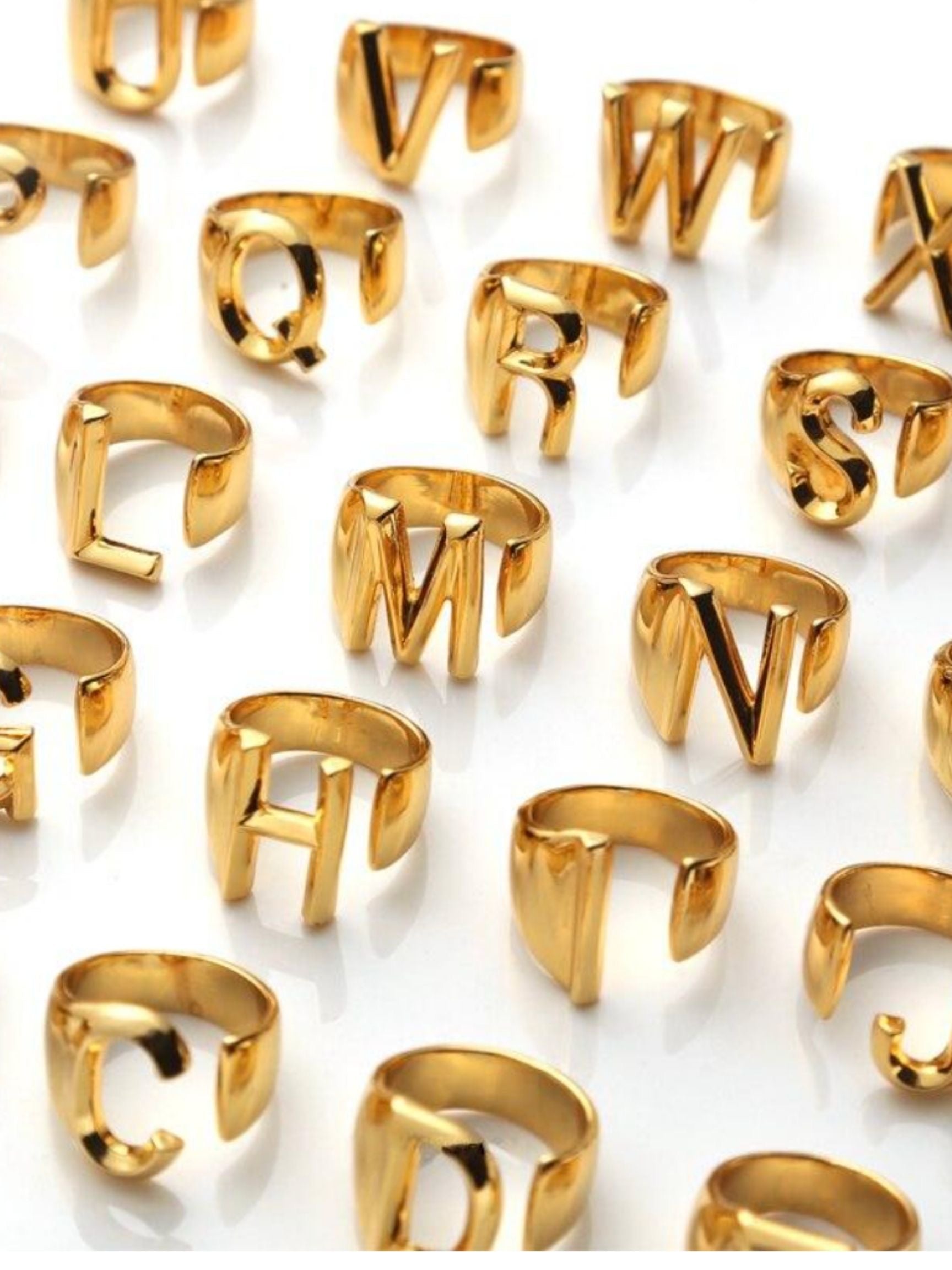 GOLD INITIAL RING ACCESSORIES Judith March