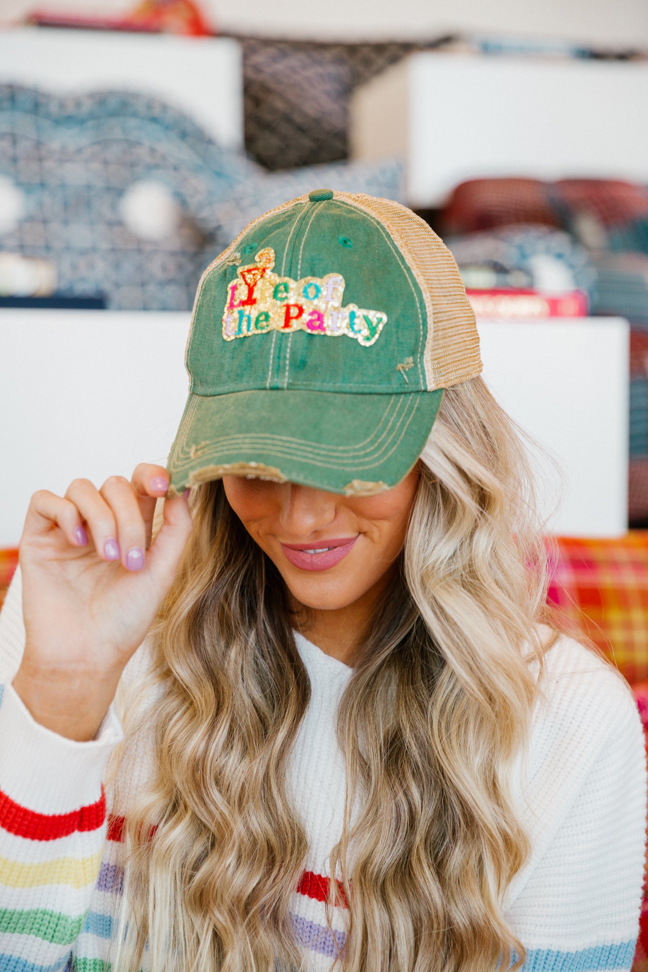 LIFE OF THE PARTY PATCH HAT Judith March