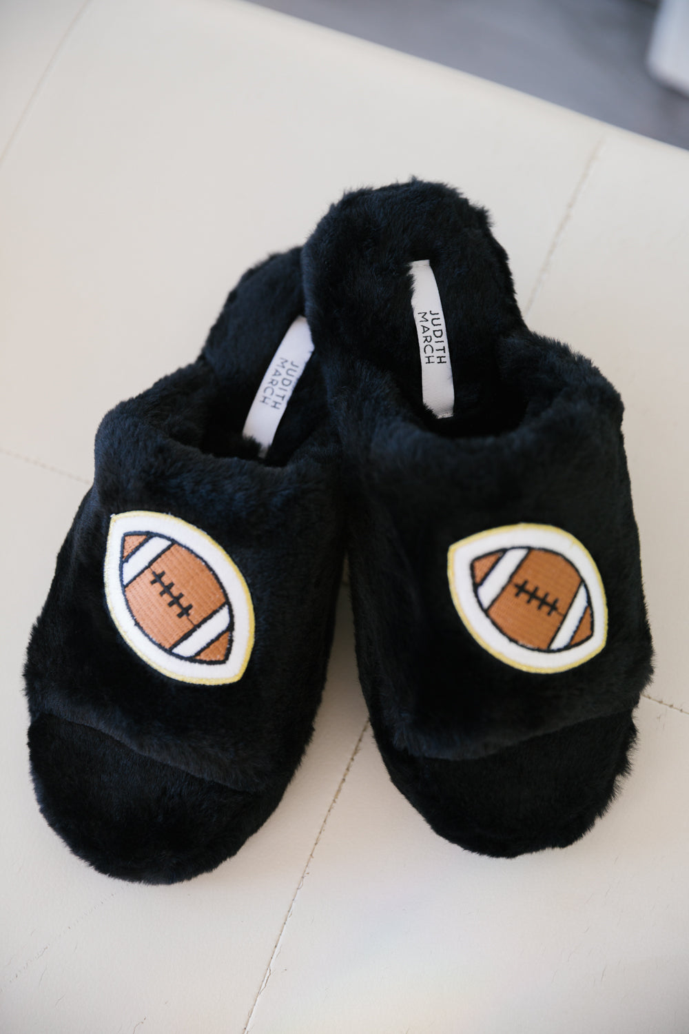 American Football Laces Fuzzy House Slippers with