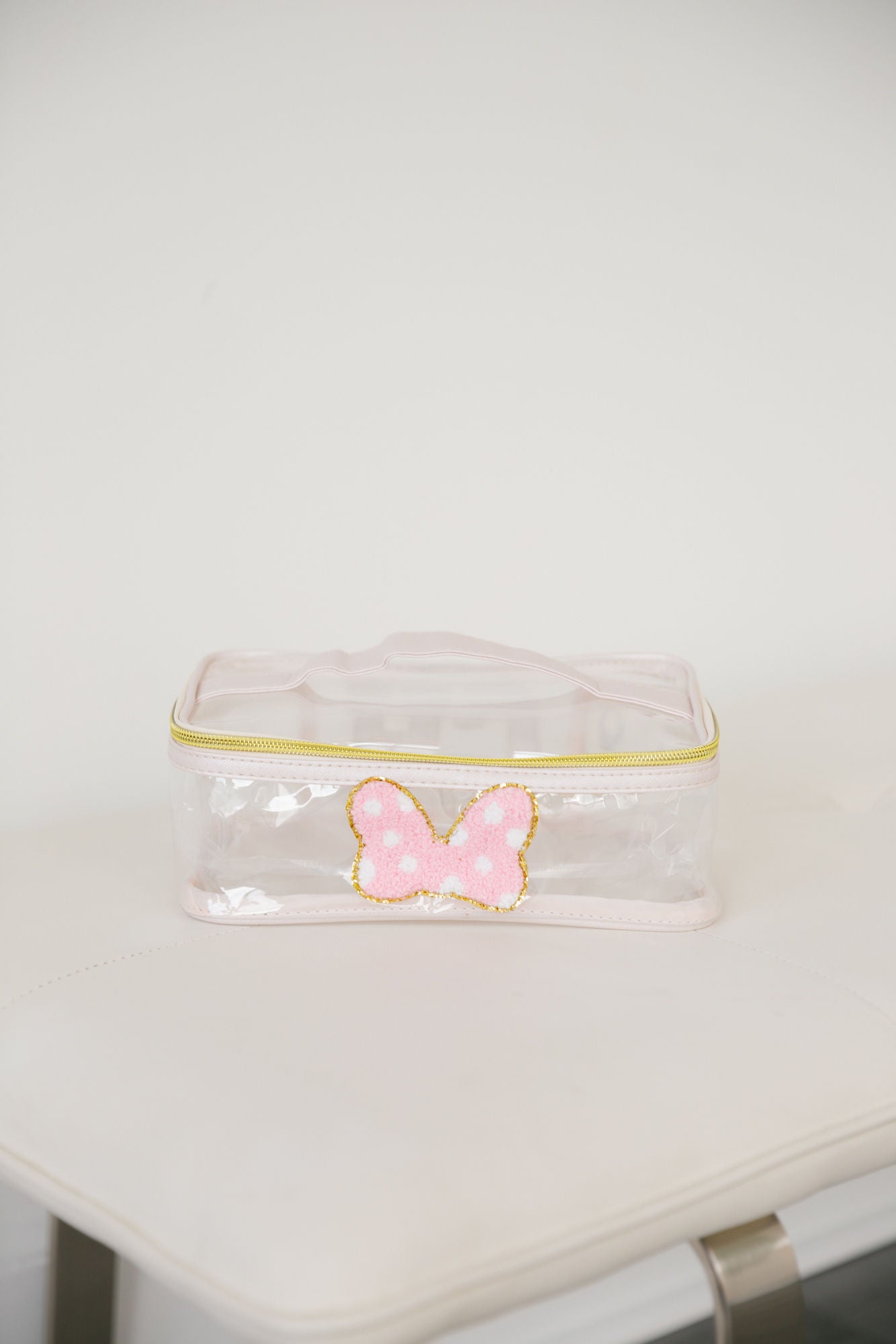 CUSTOM CLEAR MAKEUP BAG Cosmetic & Toiletry Bags Judith March CREAM