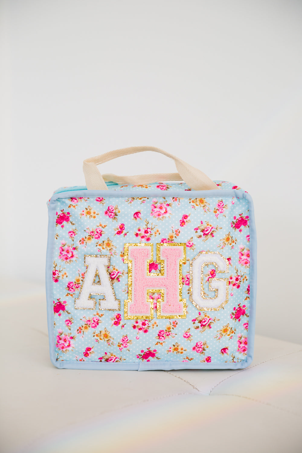 CUSTOM LUNCH BOX Food Storage Judith March SKY BLUE FLORAL
