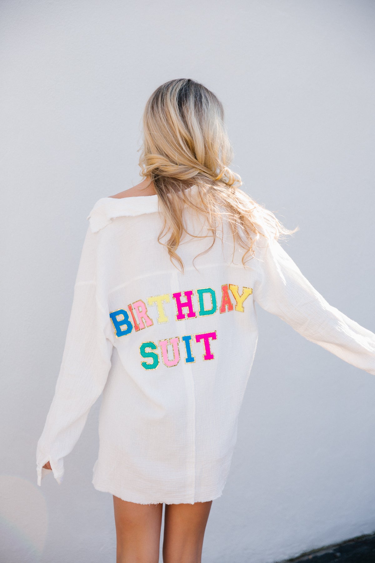 BIRTHDAY SUIT BUTTON DOWN Shirts & Tops Judith March