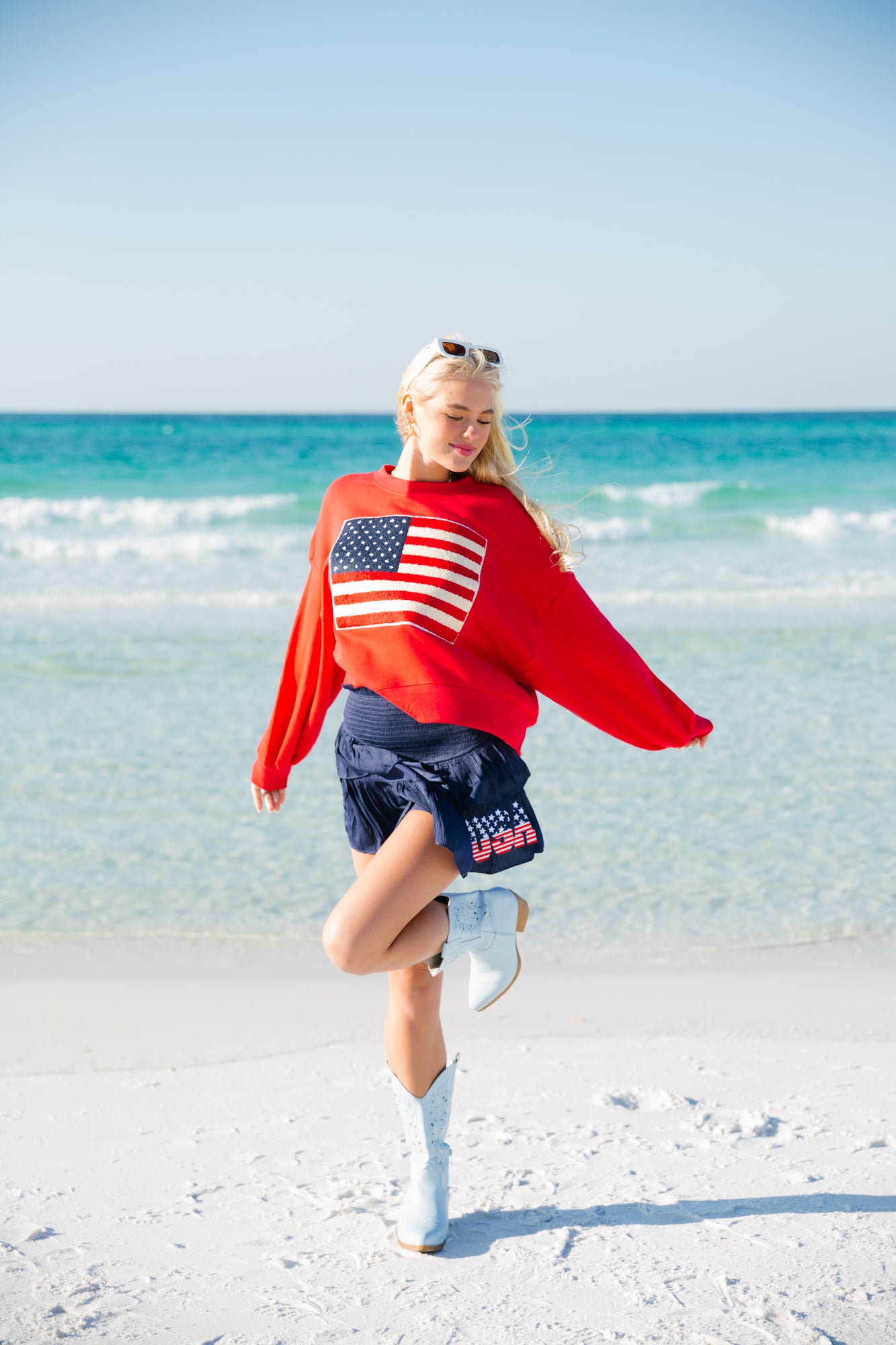 BIG FAN OF THE FLAG RED PULLOVER pullover Judith March