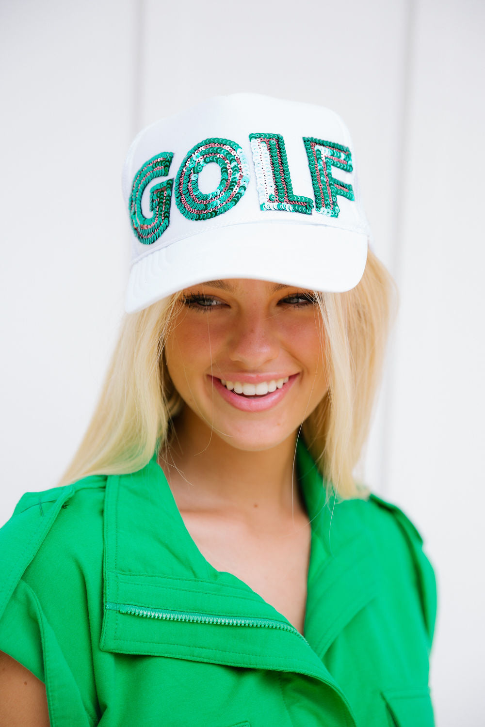 GOLF SEQUIN TRUCKER HAT HAT Judith March