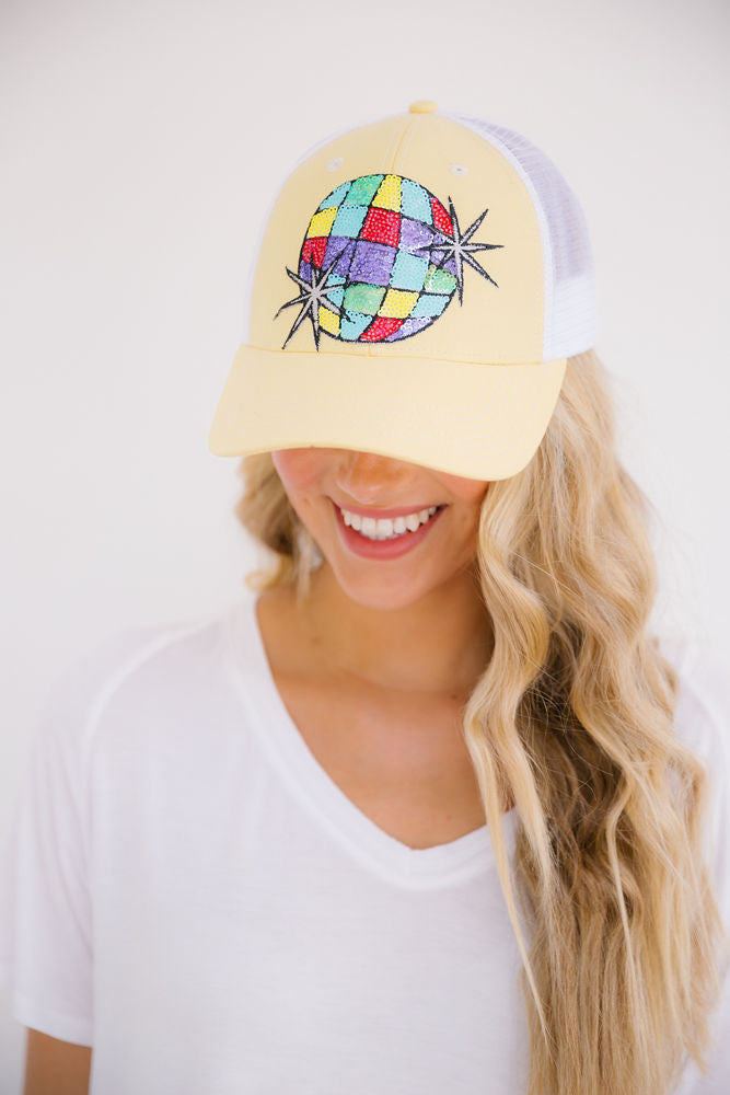 DISCO NIGHTS PATCH HAT Hats Judith March YELLOW