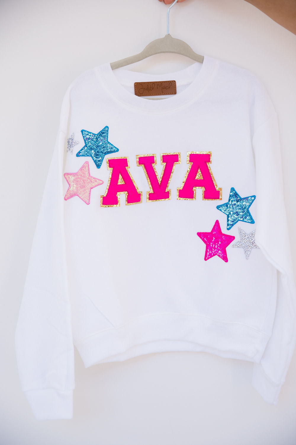 JM MINI KIDS CUSTOM PULLOVER Shirts & Tops Judith March WHITE X-SMALL (2-4)