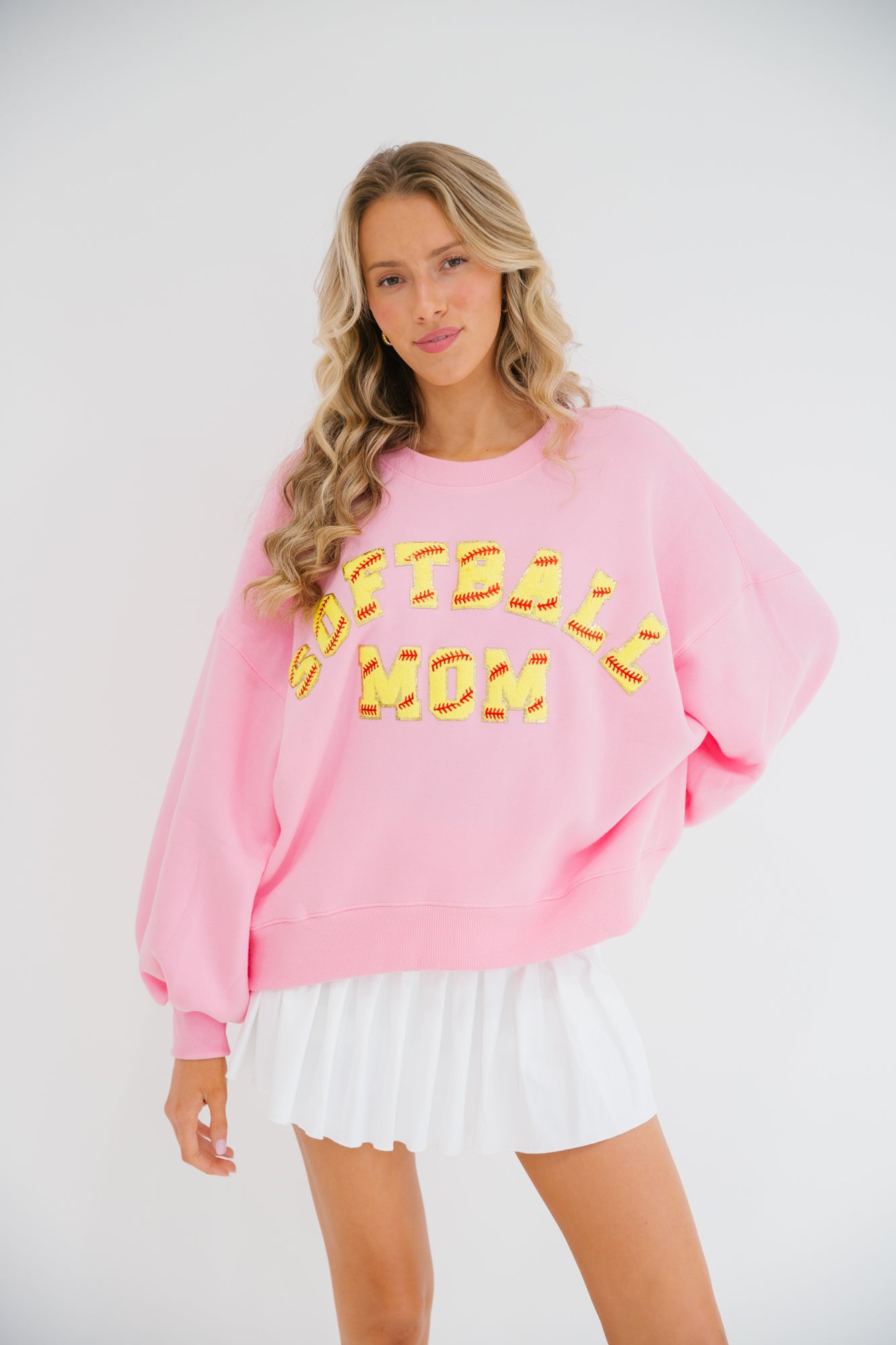 LOUD AND PROUD SOFTBALL MOM PULLOVER pullover Judith March SMALL PINK