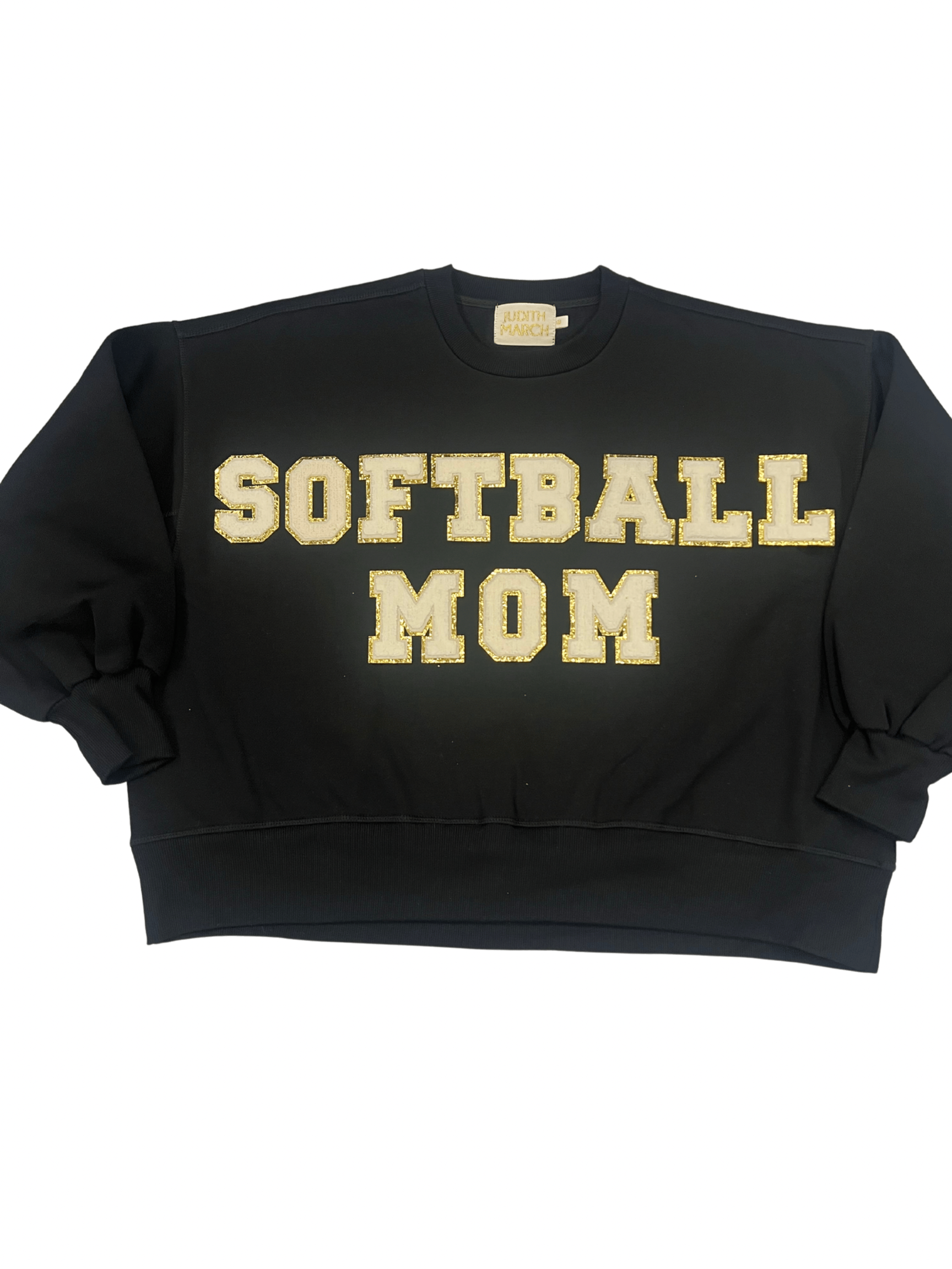 SOFTBALL MOM PULLOVER TOPS Judith March SMALL BLACK