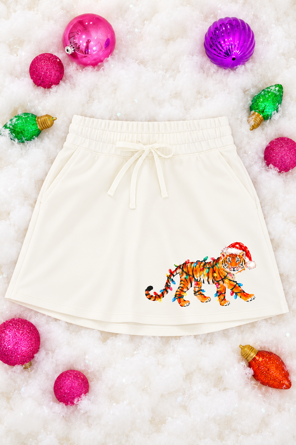 WILD ABOUT CHRISTMAS ATHLETIC SKIRTS SKIRT Judith March SMALL WHITE