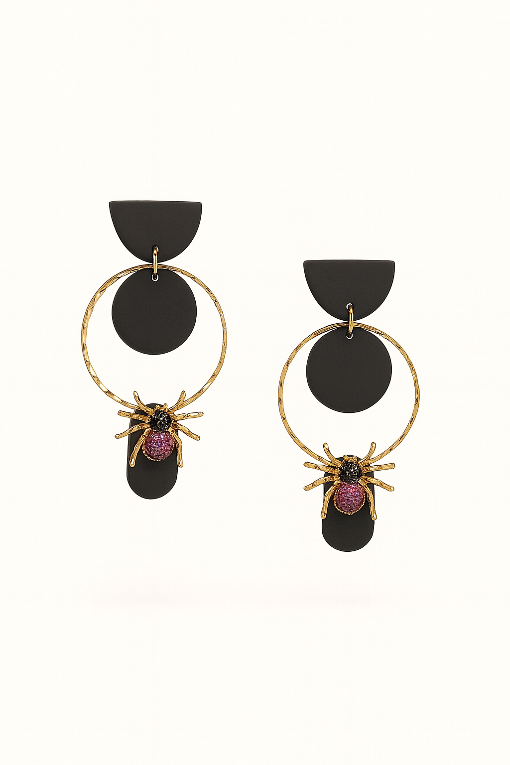 GOLDEN WEB HOOP EARRINGS PULLOVER Judith March