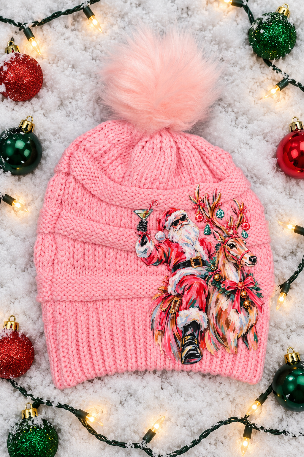 SANTA'S MIDNIGHT MARTINI BEANIES BEANIE Judith March LIGHT PINK