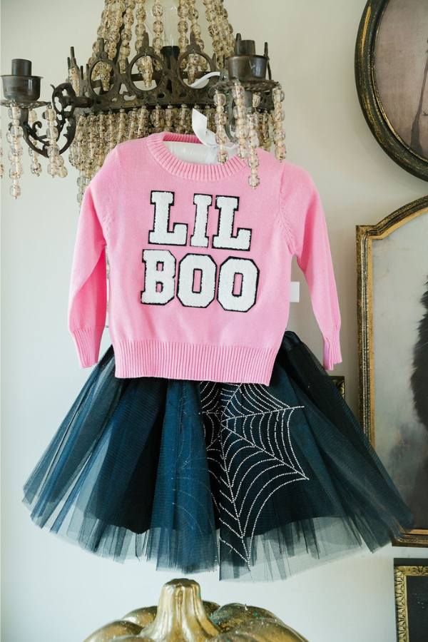 MINI KIDS LIL BOO PINK SWEATER SWEATER Judith March