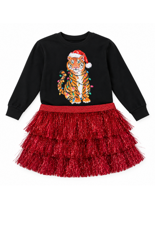 MINI KIDS TANGLED TIGER BLACK PULLOVER PULLOVER Judith March