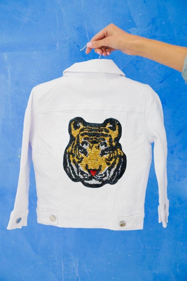 MINI KIDS IN THE JUNGLE WHITE DENIM JACKET