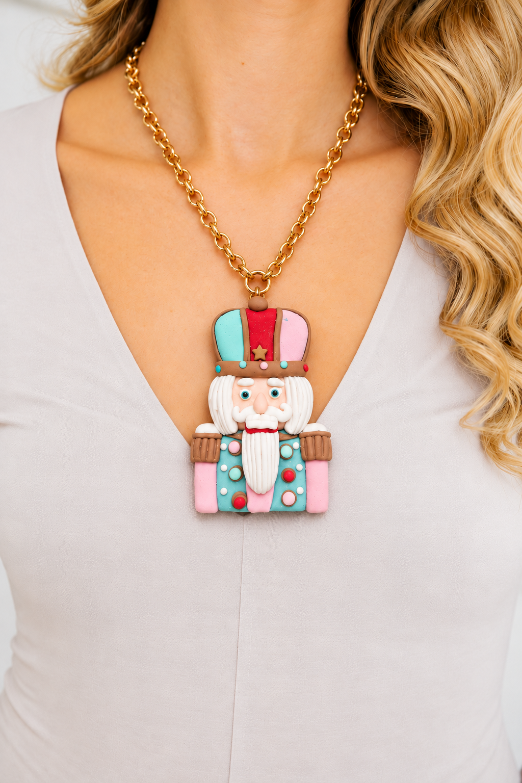 CANDYLAND NUTCRACKER STATEMENT NECKLACE NECKLACE Judith March