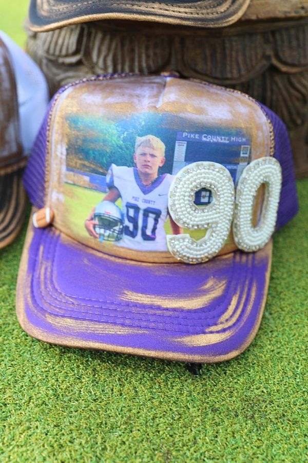 CUSTOM SPORTS PATCH/PIN PHOTO TRUCKER HAT HAT Judith March