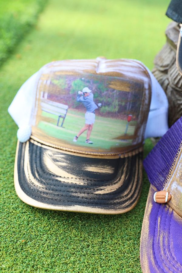 CUSTOM SPORTS PIN PHOTO TRUCKER HAT HAT Judith March