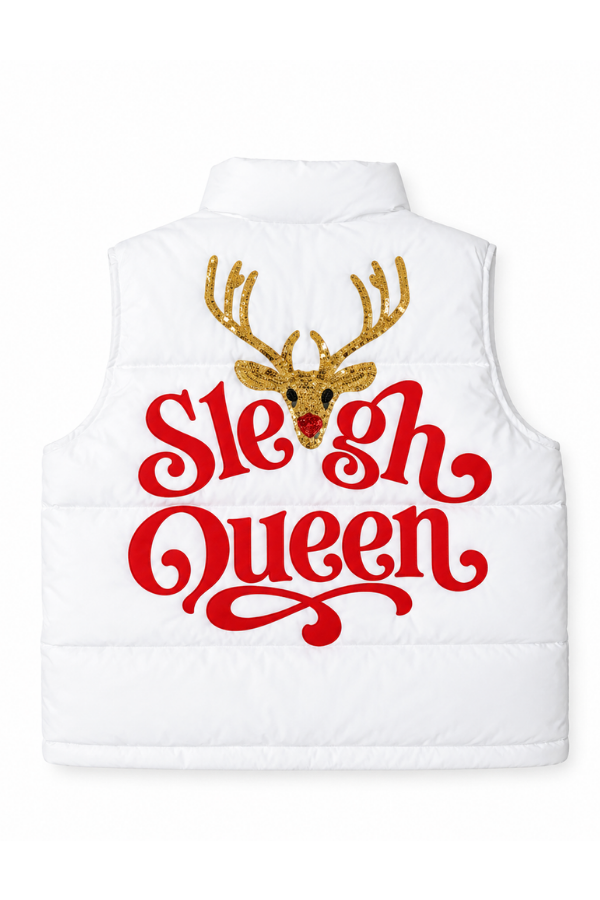 MINI KIDS SLEIGH QUEEN CREAM VEST bow Judith March