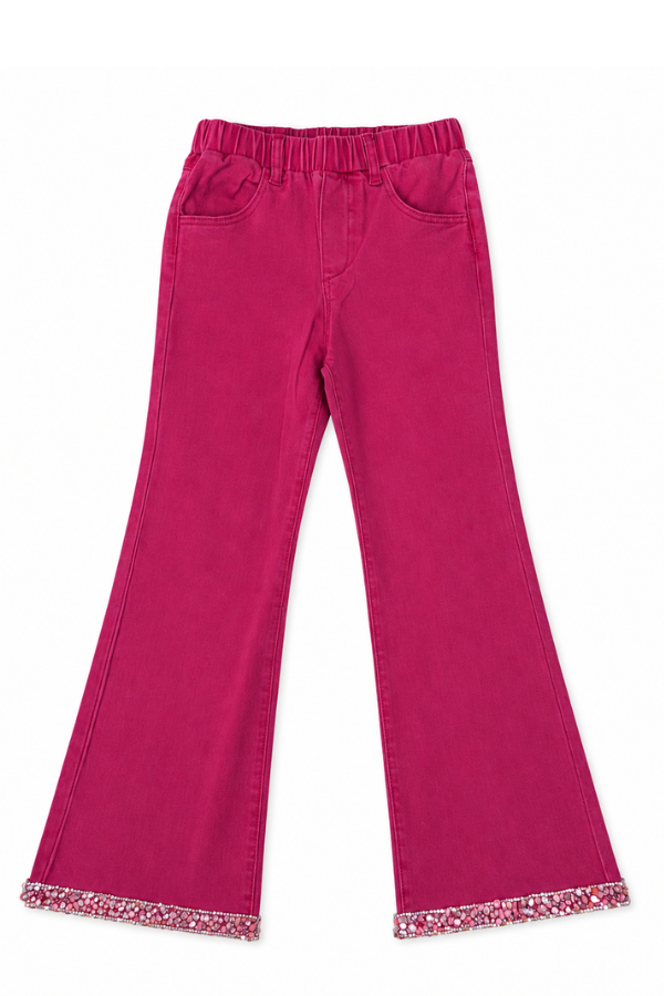 MINI KIDS PINK PERFECTION FLARES bow Judith March