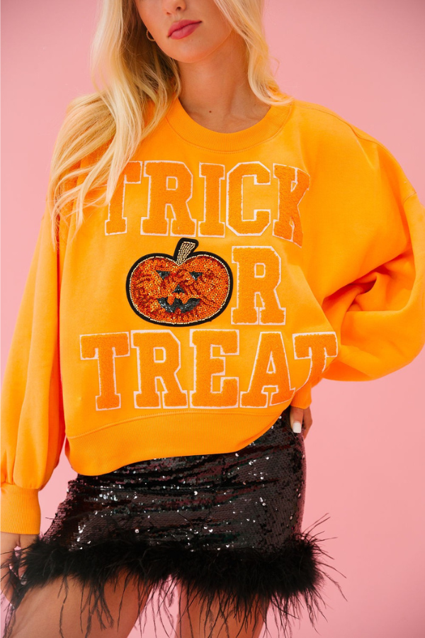 TRICK OR TREAT PUMPKIN PULLOVER PULLOVER Judith March