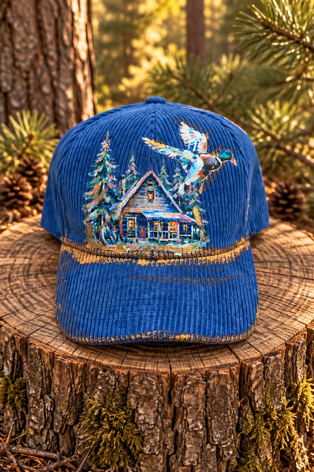 BACKWOODS MALLARD BLUE CORDUROY HAT
