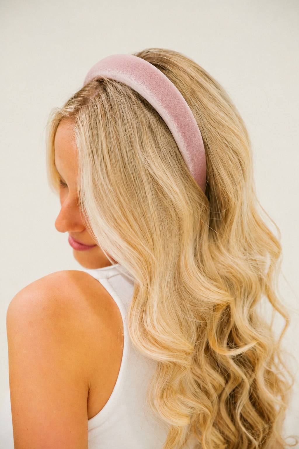 PINK VELVET HEADBAND