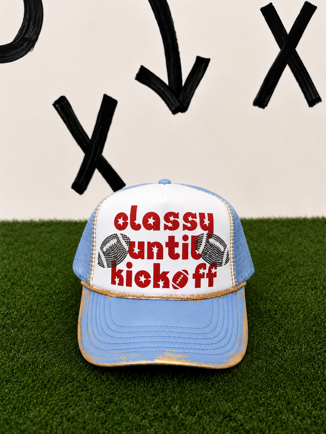 CLASSY UNTIL KICKOFF TRUCKER HATS