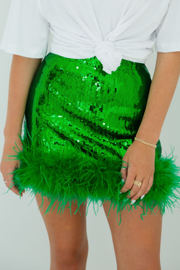 SEQUIN SKIRTS SKIRT Judith March SMALL GREEN